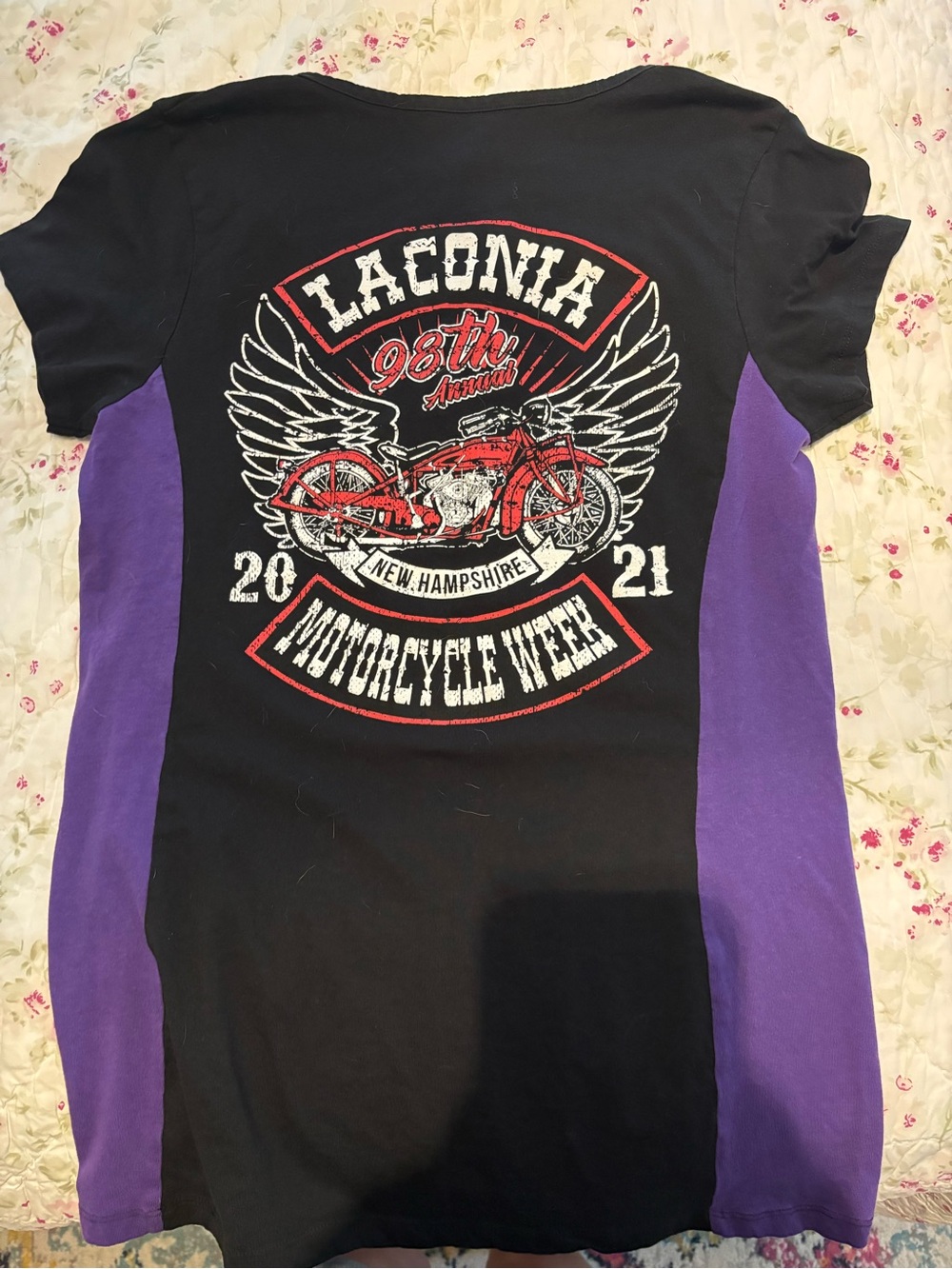 Harley-Davidson Black and Purple Laconia Motorcycle Week Tee